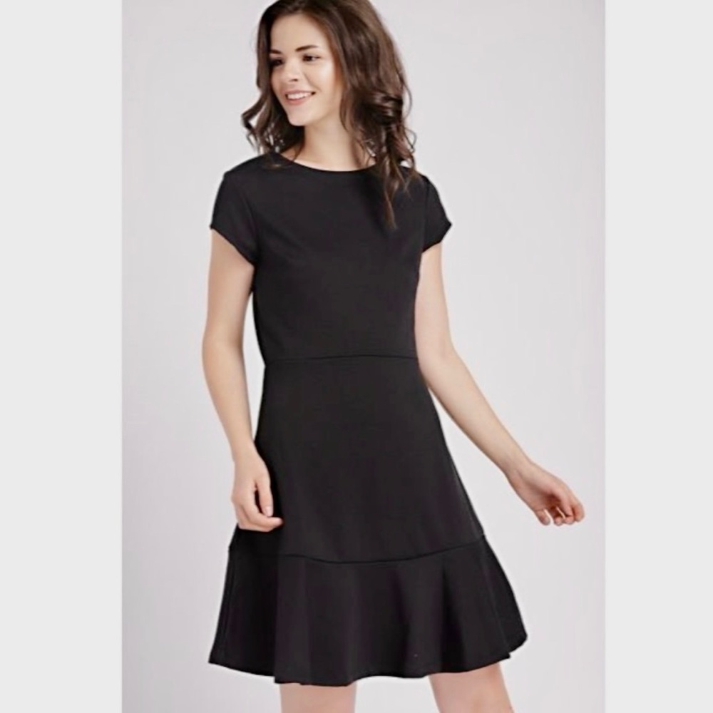 GAP Fit & Flare Peplum Dress in Ponte